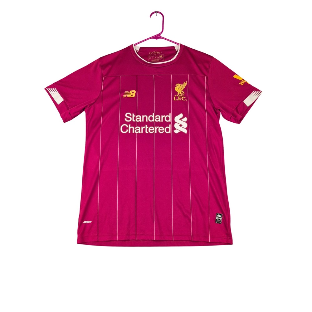 New Balance Liverpool FC 2019-20 Home Jersey Red Pinstripe Mens Medium